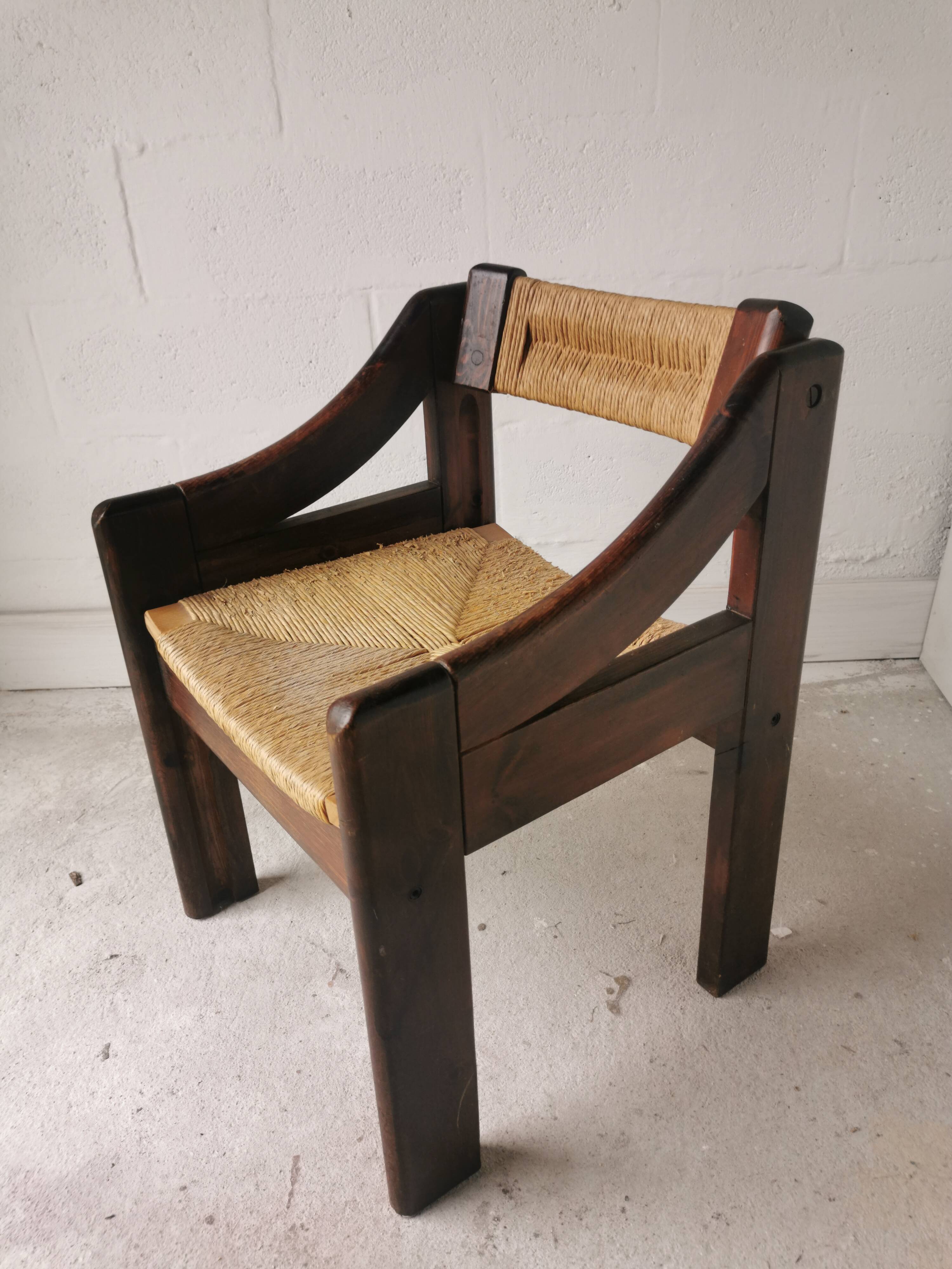 Brutalist italian design armchair