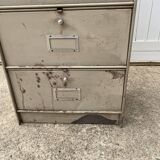 Ronéo 1950 industrial metal locker cabinet with 5 flaps