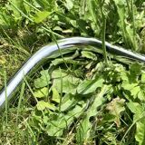 Torck - Vintage beach folder in chrome metal and white scoubidou