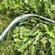 Torck - Vintage beach folder in chrome metal and white scoubidou