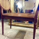 Banquette en cannage de style Louis XVI