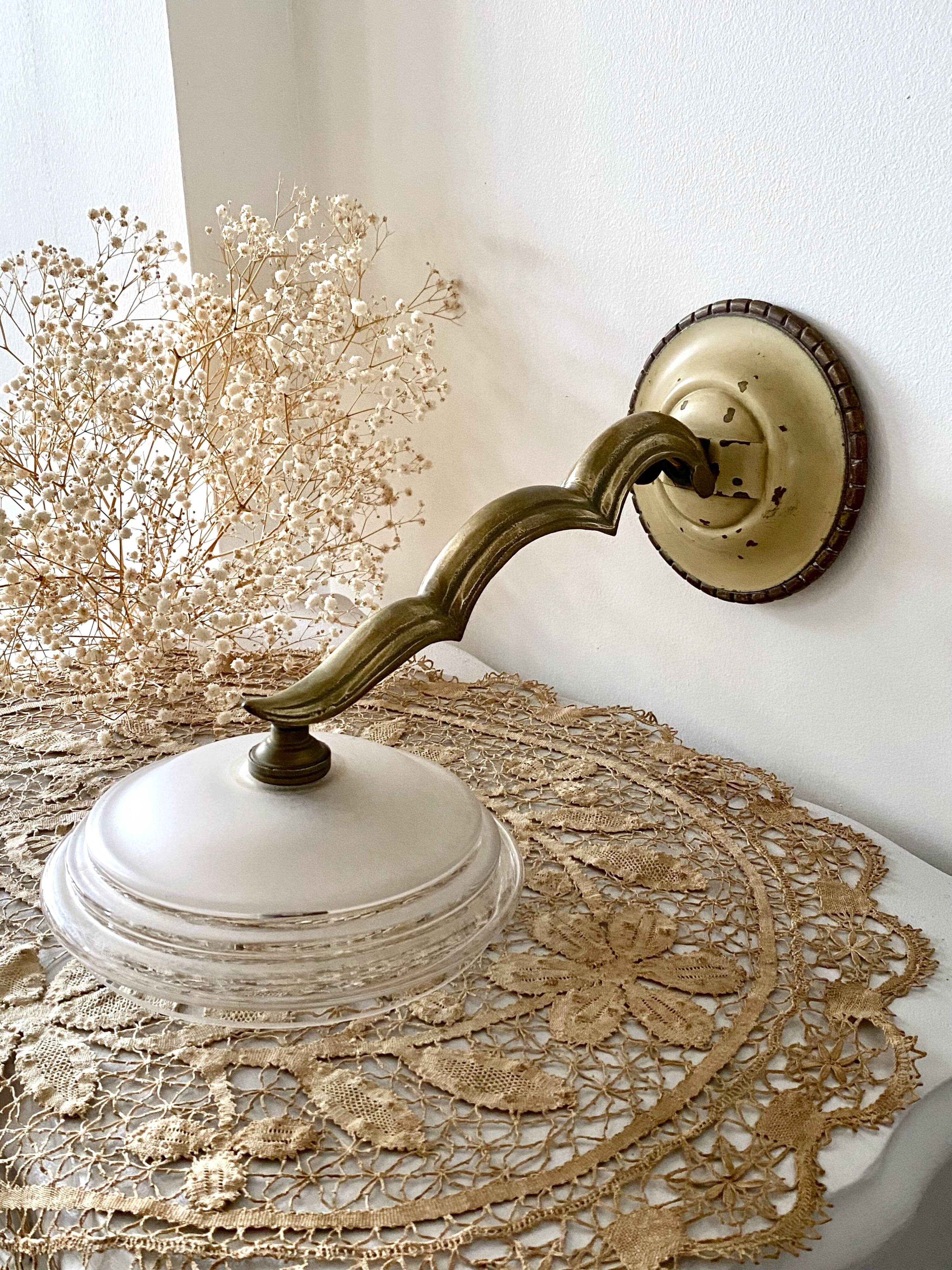 1930s bronze wall light