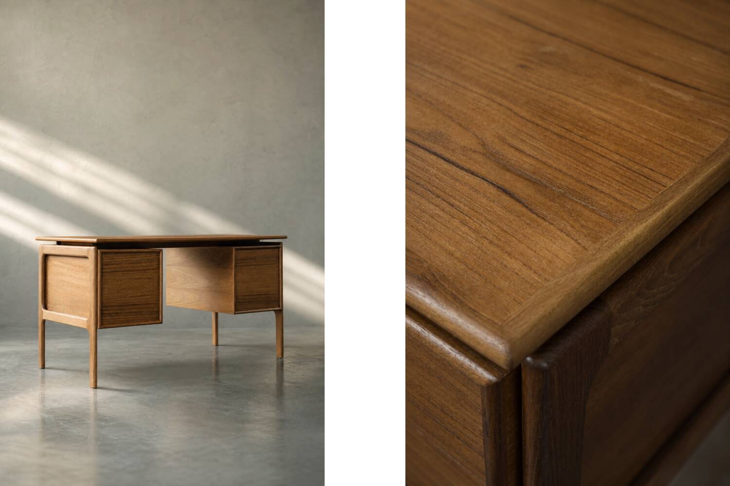 Modern vintage Danish teak desk from the 1950s by Arne Vodder for GV Møbler.