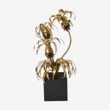 Floor lamp pineapple lacquer brass