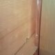 Large vintage wardrobe from the 50s/60s in wood with a mirror.