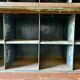 Large double-body industrial shelf in patinated metal – t furniture