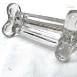 6 vintage glass knife holder year 60