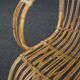 Belse 8 armchair in patinated rattan, Dutch Design, 1950