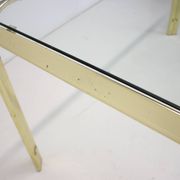 Midcentury brass and glass dining table, germany 1970s