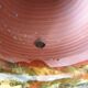 Pot jarre en terre cuite, jaspé, poterie provençale ou catalane à suspendre