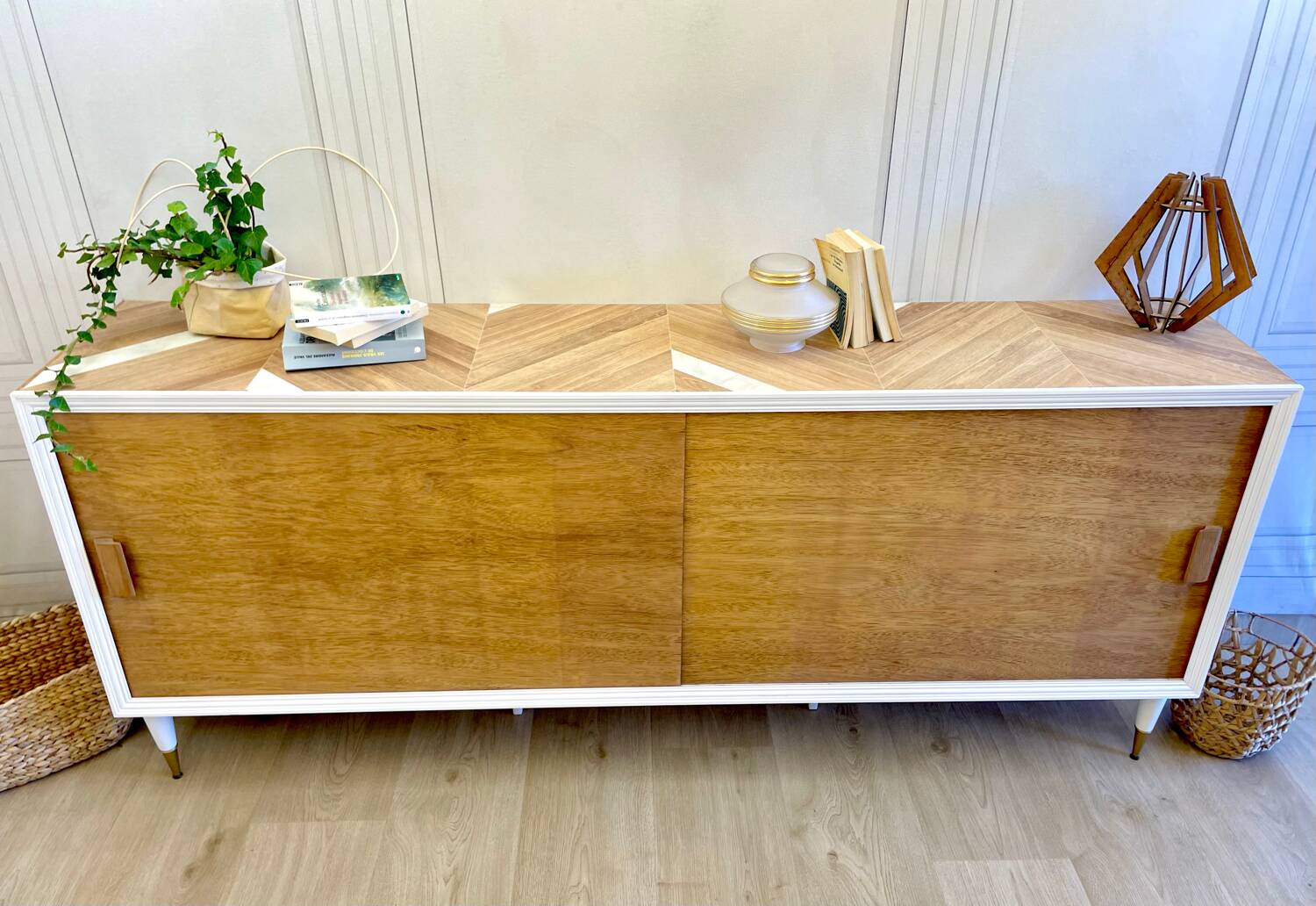 Vintage sliding door enfilade