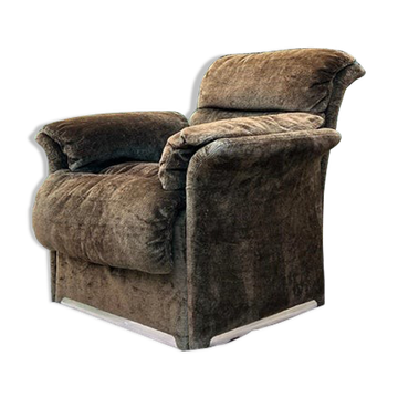 Fauteuil lounge postmoderne italien de Saporiti, 1970