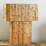 Lampe de table "nœuds en cascade" en bambou