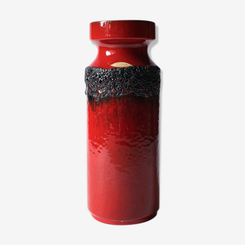 Vase rouge des années 70