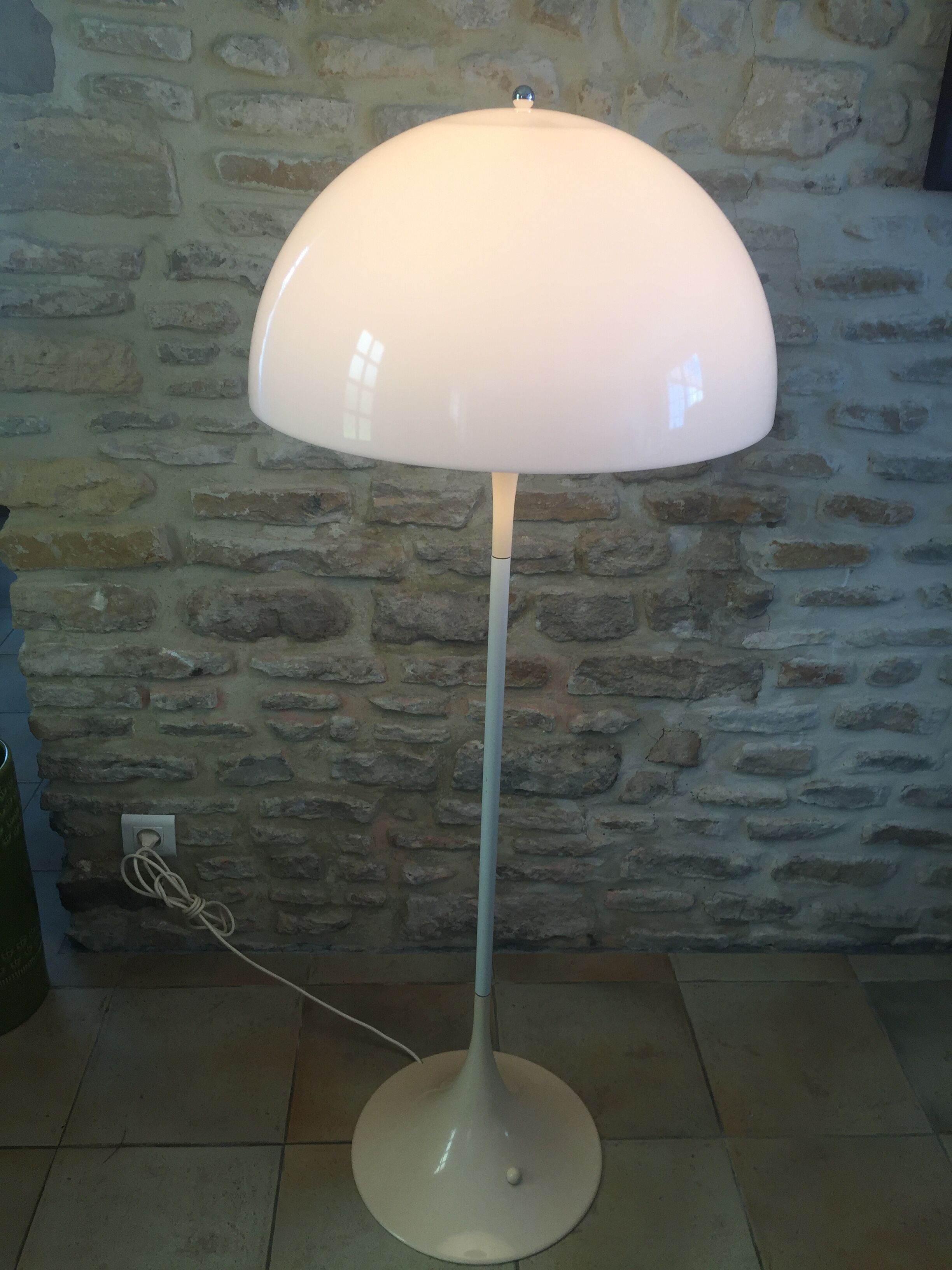 Pair of "Panthella" floor lamps by Verner Panton