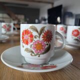 6 ANCAP cups and saucers