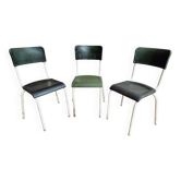 Ensemble de chaises vintage empilables chaises vert bakélite
