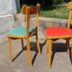 Duo of bistro chairs Luterma red/green