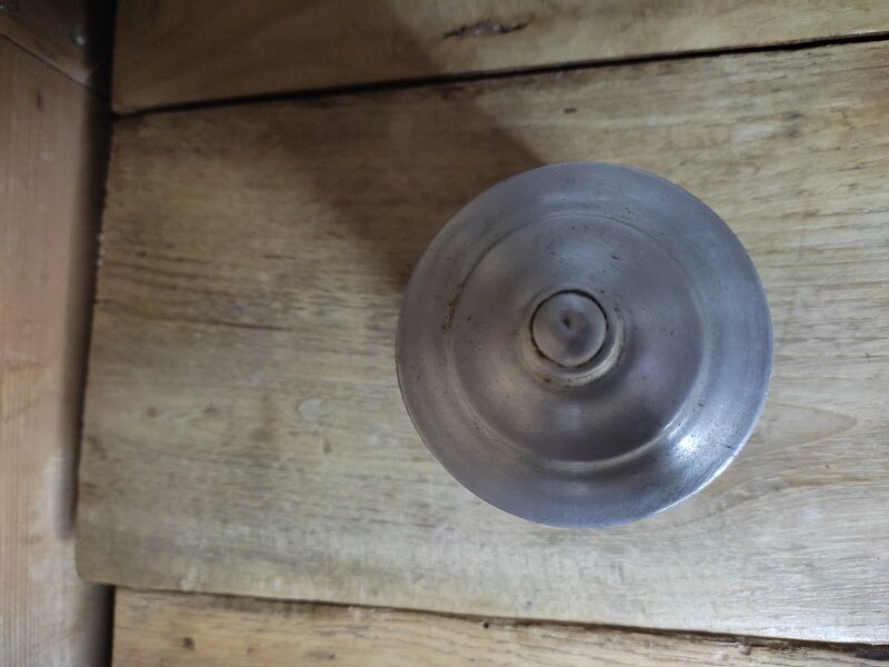 Spice pot box Trundle Aluminum brass Pepper Old vintage