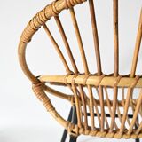 Vintage rattan children's armchair from the 50s/60s