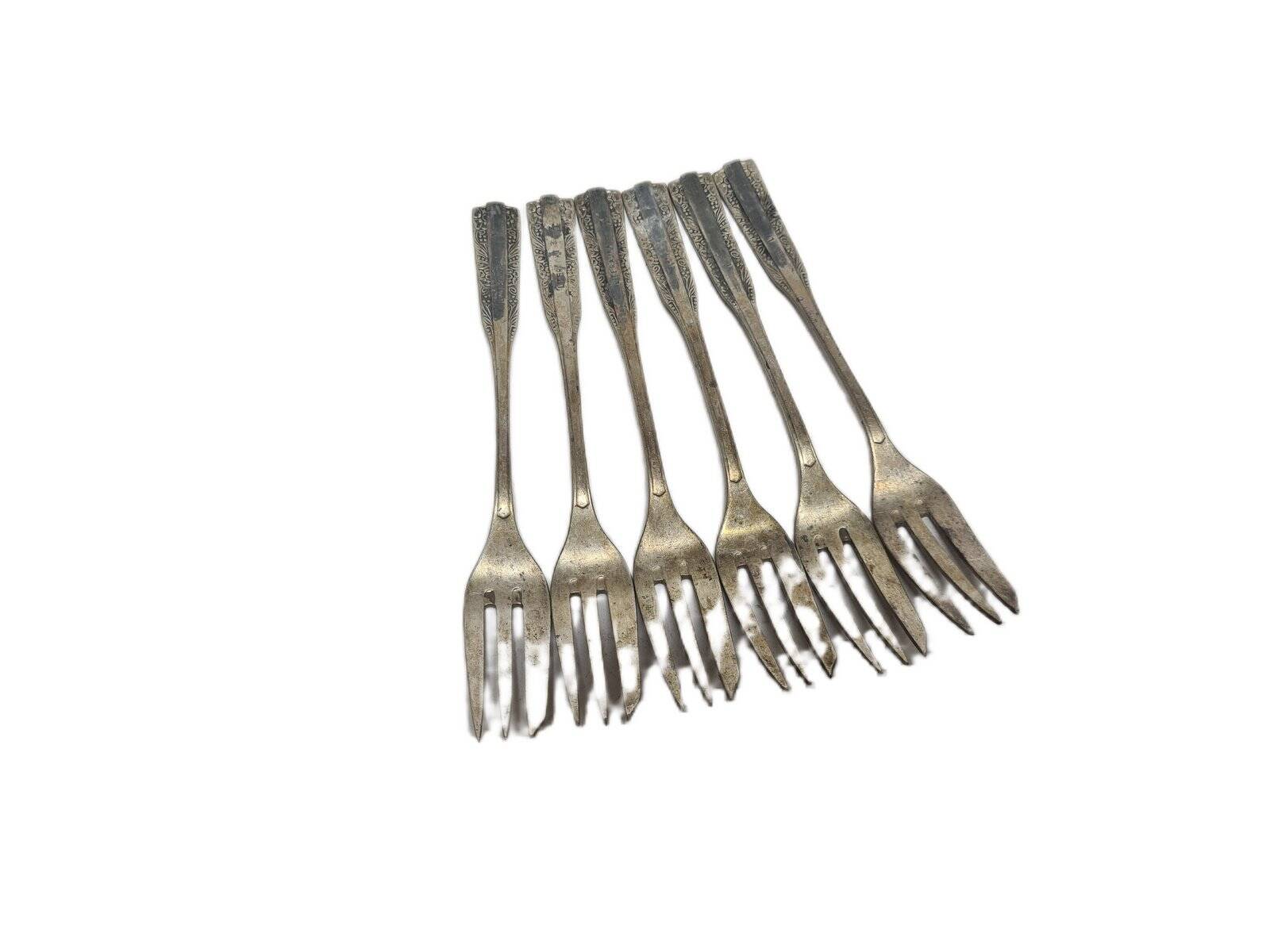 Art deco brass forks by hefra, 1960s, set of 6