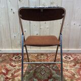 6 chrome folding chairs 1970