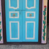 Indian door in old teak piece and patina of origin