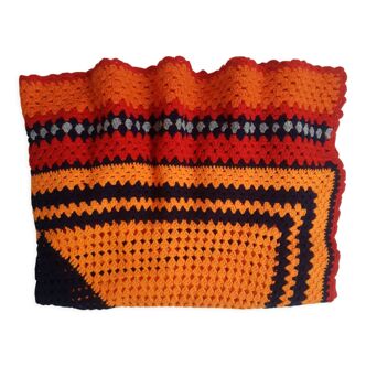Vintage bedspread crochet blanket