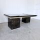 "Rizzo" lacquered and brass coffee-bar table from the 1970s.