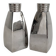 Vintage chrome metal salt and pepper shakers