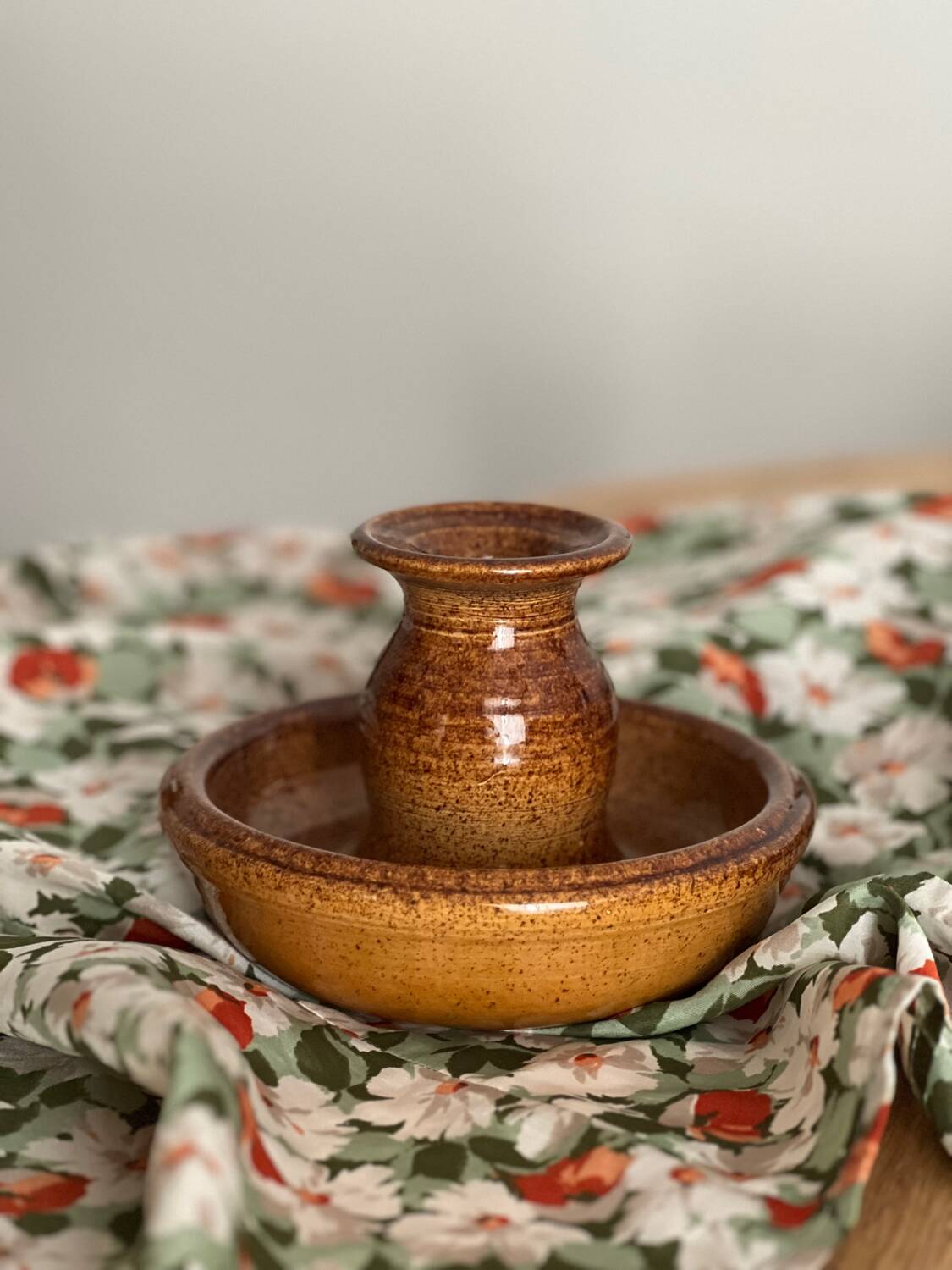 Vintage signed candle holder