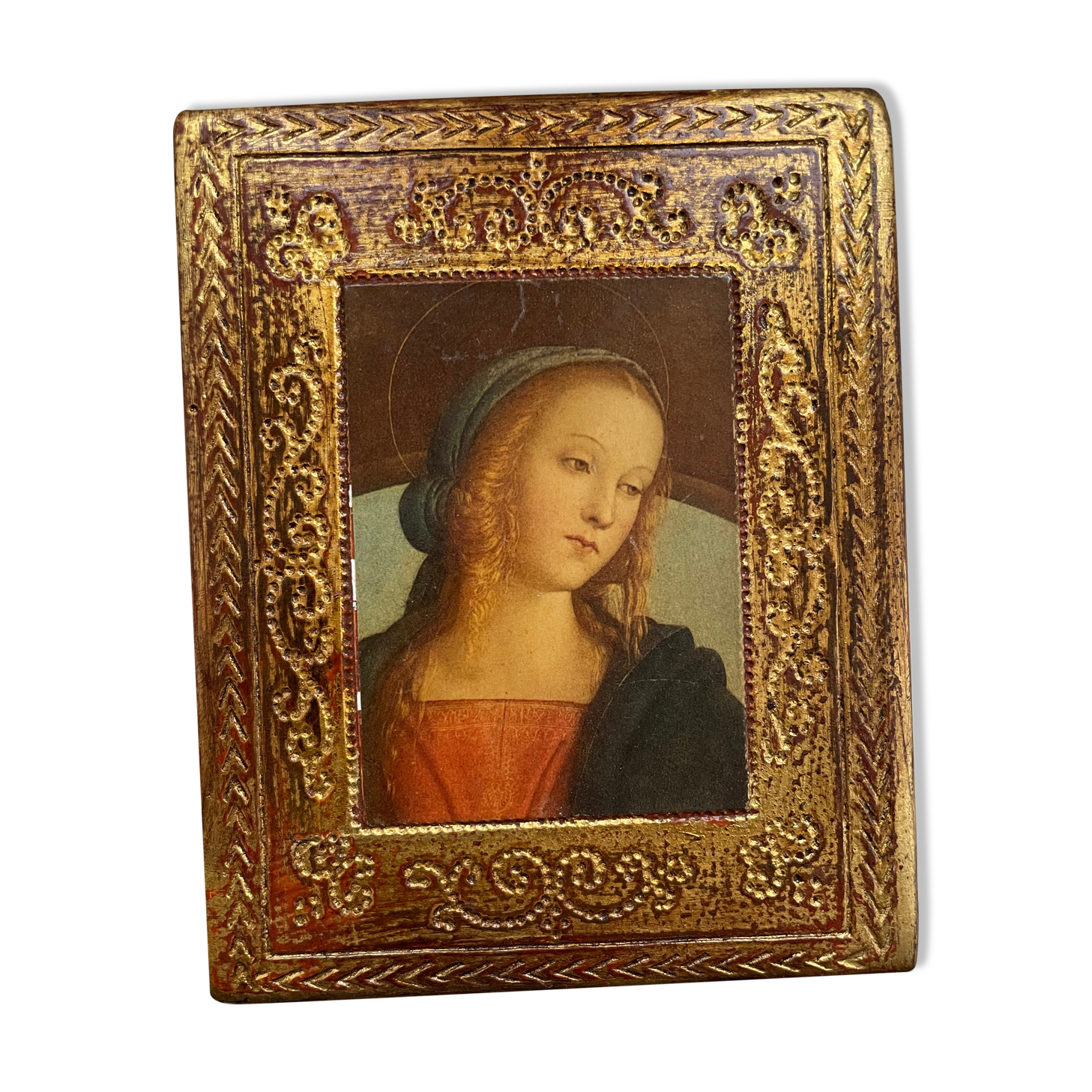 Painting old florentine wooden painting