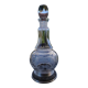 Refined carafe ball shape, pear neck. in finely engraved crystal