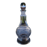 Refined carafe ball shape, pear neck. in finely engraved crystal