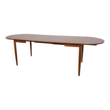 Extendable dining table in teak and rosewood from the 1960s, Denmark.