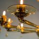 Venetian chandelier in mordoré murano glass by venini circa 1940