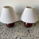 Lot de 2 lampes boule bois