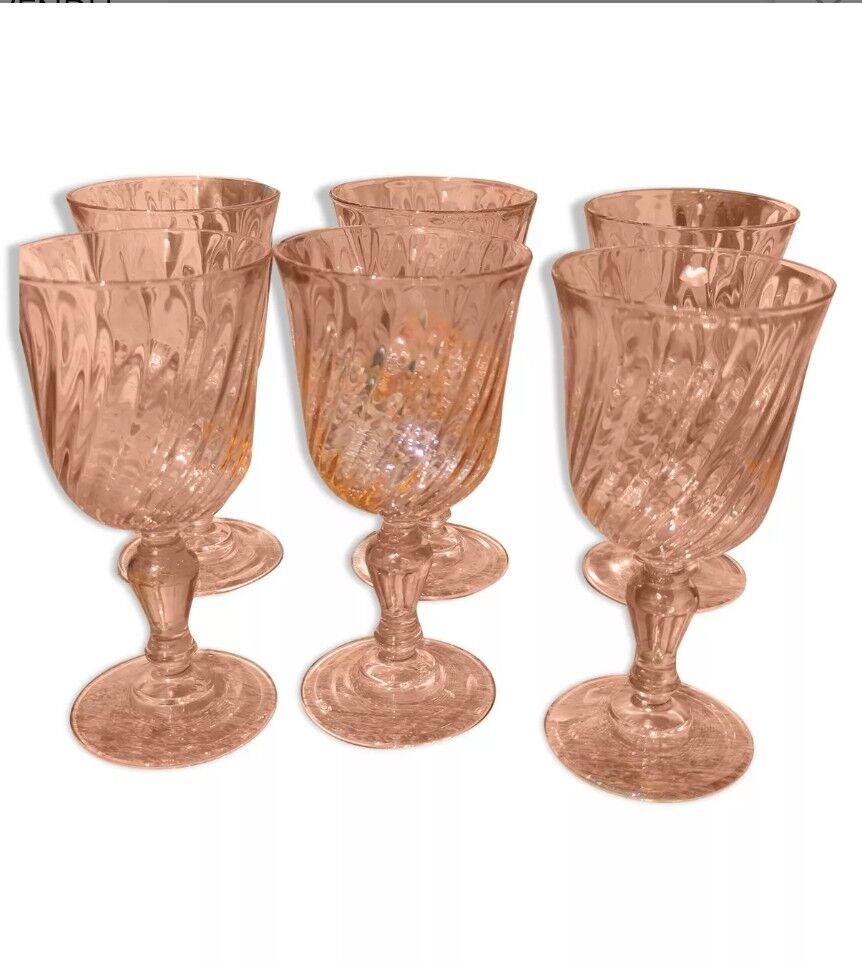 Rosaline D'arcoroc Luminarc pink wine glasses