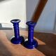 Bougeoirs bleu en porcelaine Luciano