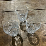 Set of 3 crystal glasses Louvre model