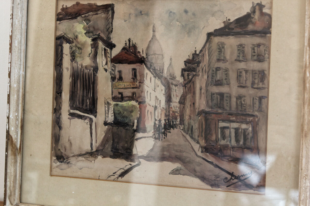 Aquarelle Montmartre, signed