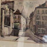 Aquarelle Montmartre, signed