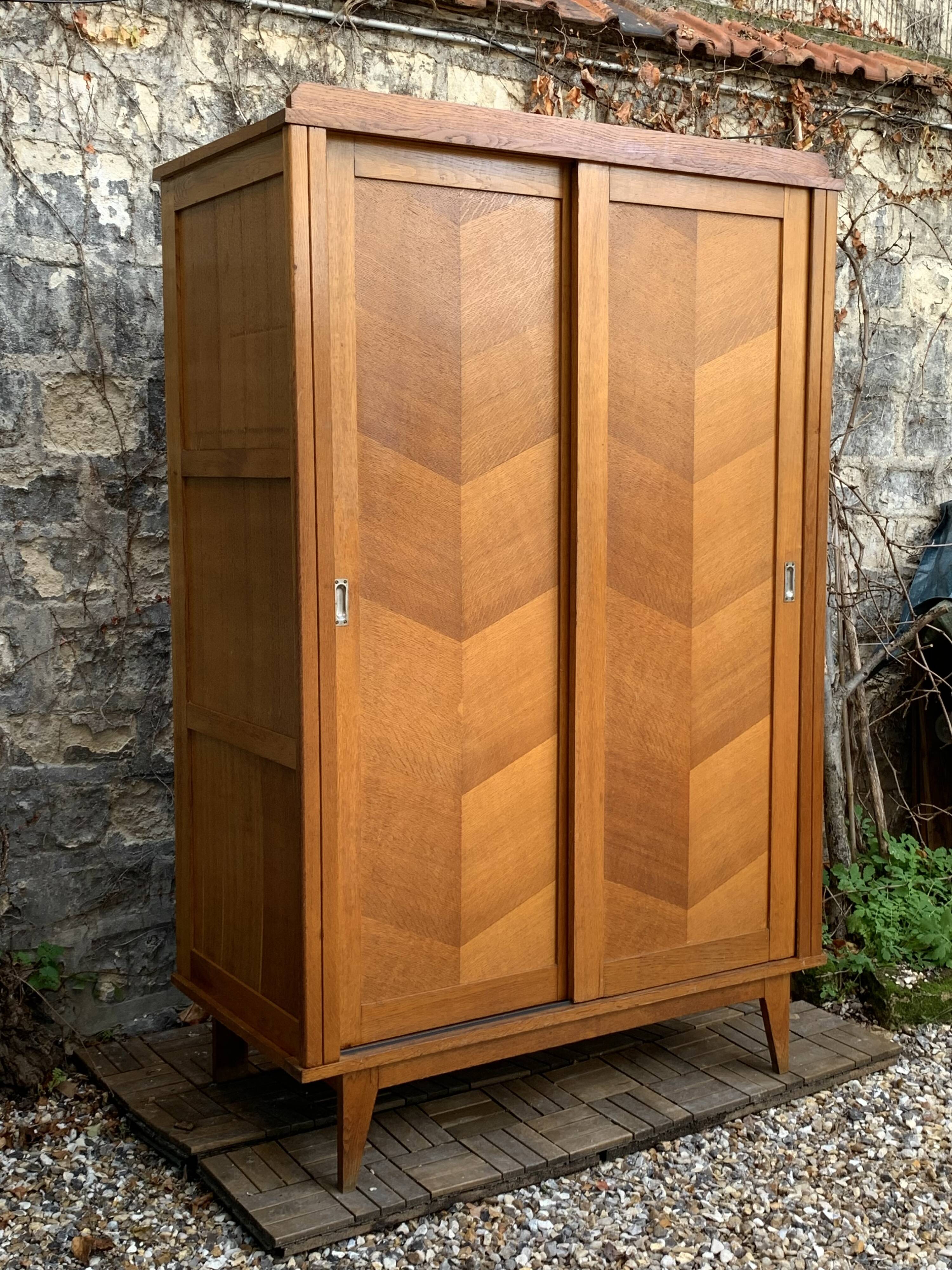Vintage wardrobe compass feet wardrobe 1950