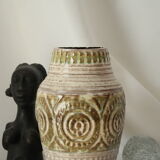 Low relief ceramic vase West Germany 1950