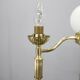 1970s Czechoslovak floor lamp in brass with milky glass shades