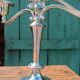 Silver-plated patinated metal chandelier with 5 adjustable branches –