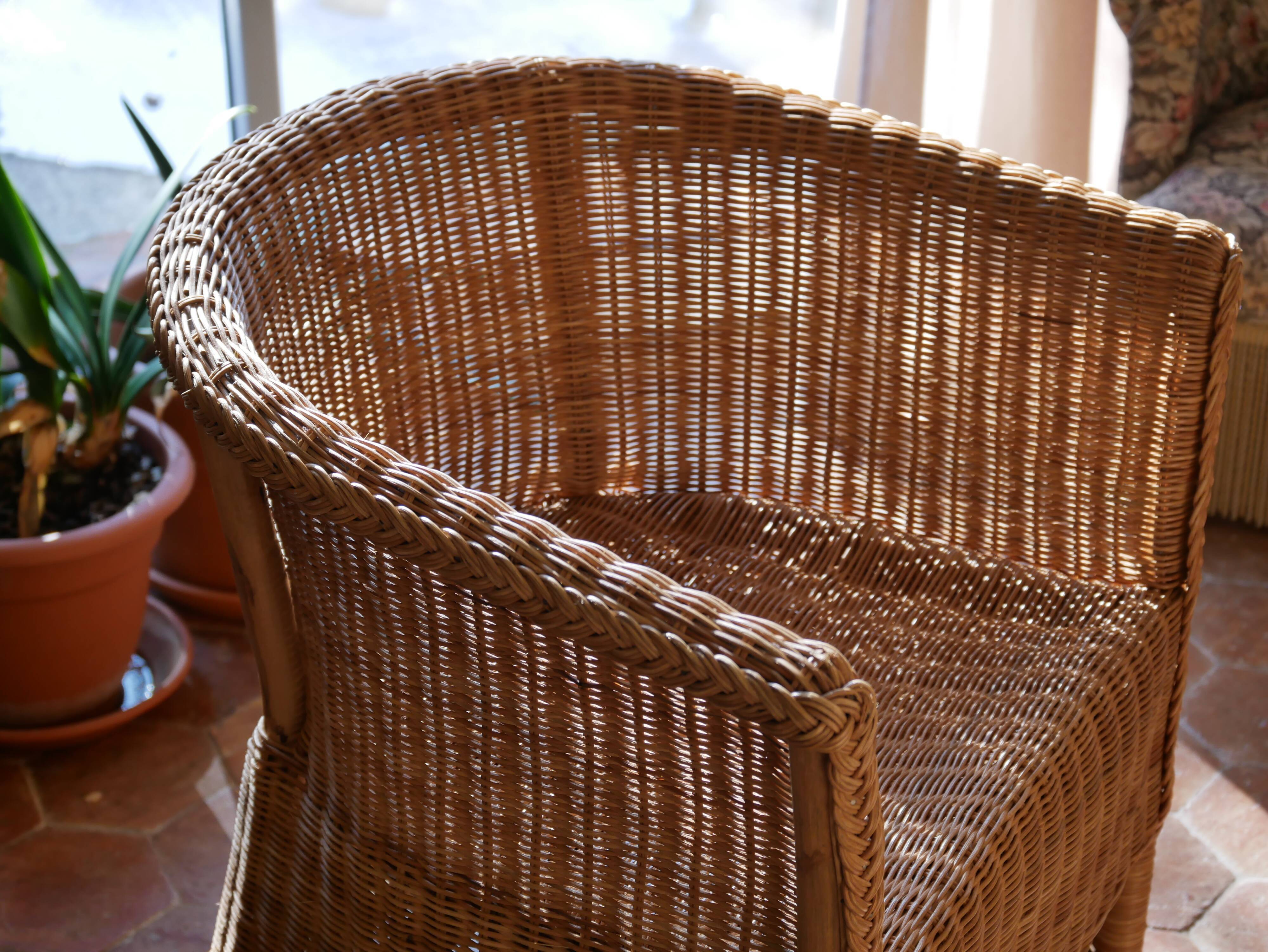 Rattan armchair