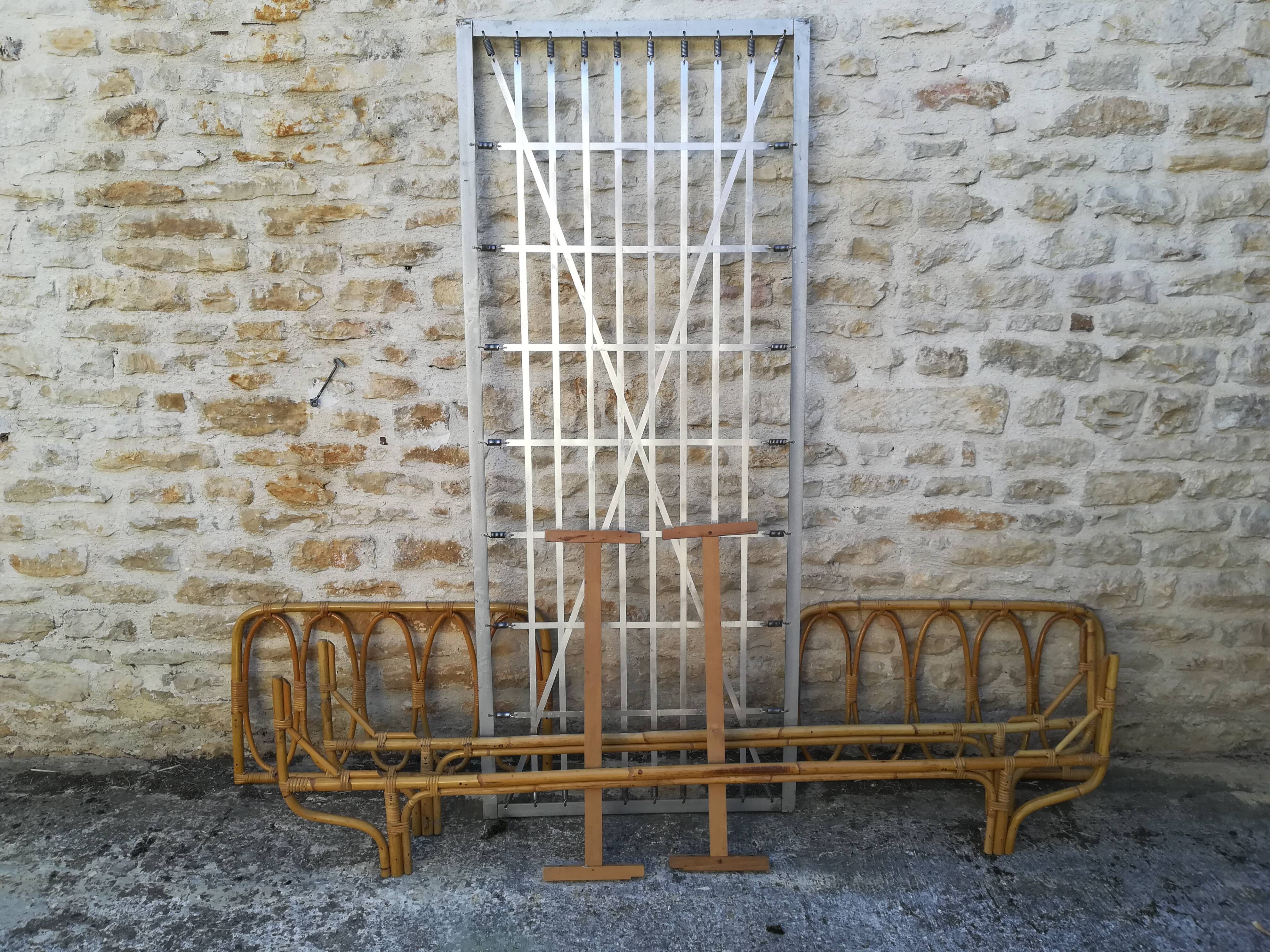 Bamboo and rattan bed