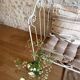 Small renovated wrought iron bed