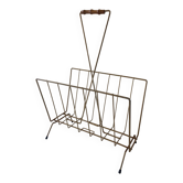 Vintage gold metal magazine rack